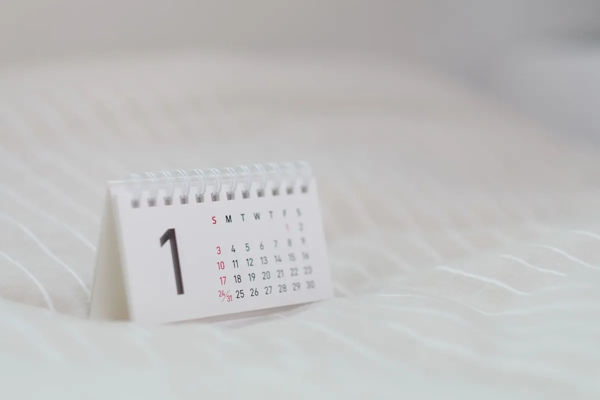 monthly business day count table