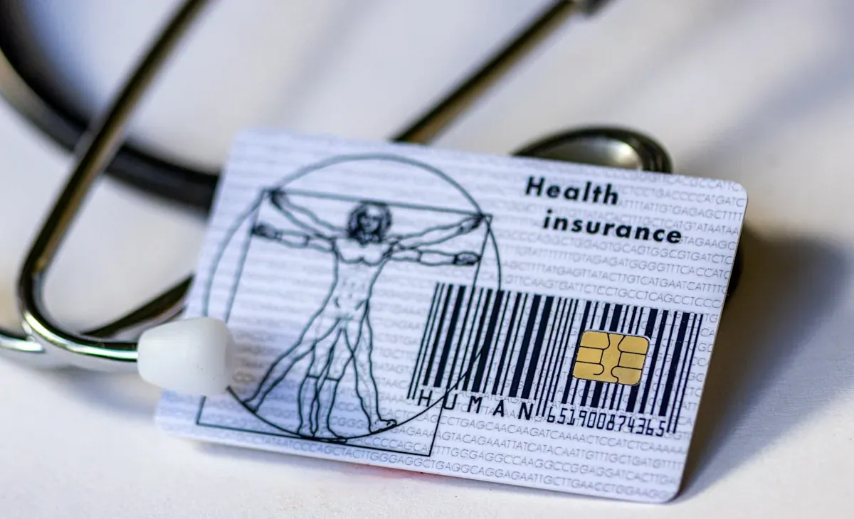 health savings account card and medical receipts