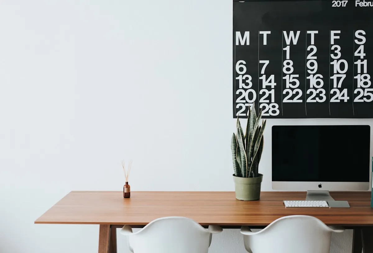 planner showing holidays per month